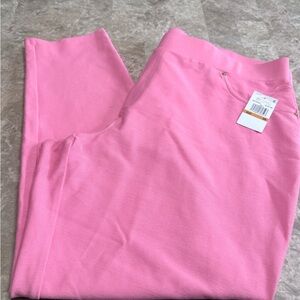 Michael Kors Blush Pink Pull-On Straight Leg Pants Size 3X Plus Size New